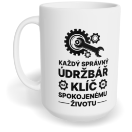 Hrnek klasický velký s vlastním potiskem - Údržbář