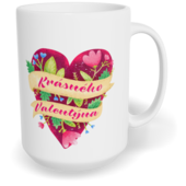 Hrnek klasický velký s vlastním potiskem - Krásného Valentýna