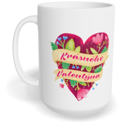 Hrnek klasický velký s vlastním potiskem - Krásného Valentýna