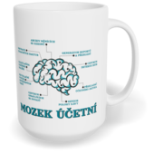 Hrnek klasický velký s vlastním potiskem - Mozek účetní