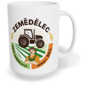 Hrnek klasický velký s vlastním potiskem - Zemědělec