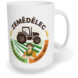 Hrnek klasický velký s vlastním potiskem - Zemědělec