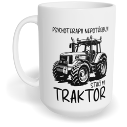 Hrnek klasický velký s vlastním potiskem - Traktorista