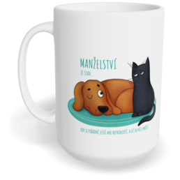 Hrnek klasický velký s vlastním potiskem - Manželství je stav