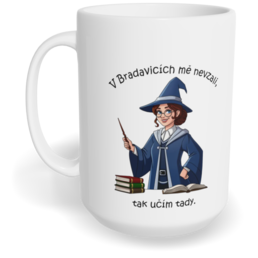 Hrnek klasický velký s vlastním potiskem - Učitelka z Bradavic