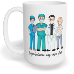 Hrnek klasický velký s vlastním potiskem - Superhrdinové mají různé pláště