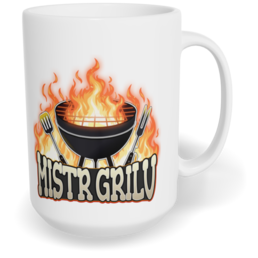 Hrnek klasický velký s vlastním potiskem - Mistr grilu