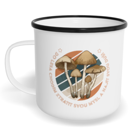 Hrnek plecháček s potiskem na míru - Do lesa chodím ztratit svou mysl