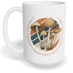 Hrnek klasický velký s vlastním potiskem - Do lesa chodím ztratit svou mysl