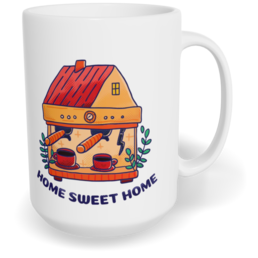 Hrnek klasický velký s vlastním potiskem - Home sweet home