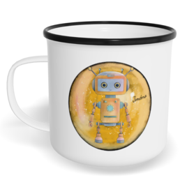 Hrnek plecháček s potiskem na míru - Robot