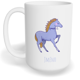 Hrnek klasický velký s vlastním potiskem - Kůň