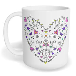 Hrnek klasický malý s vlastním potiskem - Srdce