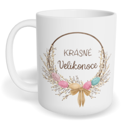 Hrnek klasický malý s vlastním potiskem - Krásné Velikonoce