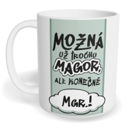 Hrnek klasický malý s vlastním potiskem - Konečně Mgr.
