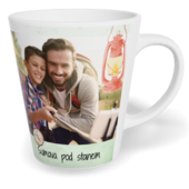 Hrnek Latte malý s vlastním potiskem - Watercolor camping