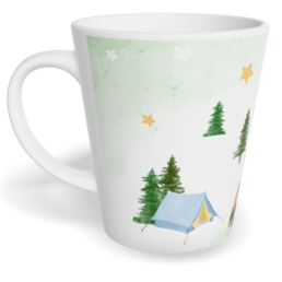 Hrnek Latte malý s vlastním potiskem - Watercolor camping