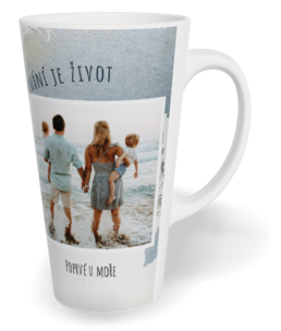 Hrnek latte velký s vlastním potiskem - Travel