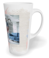 Hrnek latte velký s vlastním potiskem - Watercolor