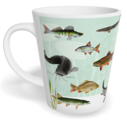 Hrnek Latte malý s vlastním potiskem - Rybář