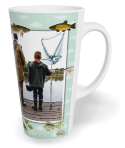 Hrnek latte velký s vlastním potiskem - Rybář