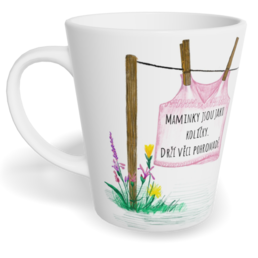 Hrnek Latte malý s vlastním potiskem - Kolíčky