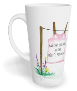 Fotohrnček latte veľký - originálny darček - Kolíčky
