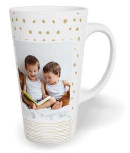 Hrnek latte velký s vlastním potiskem - Jemný neutral