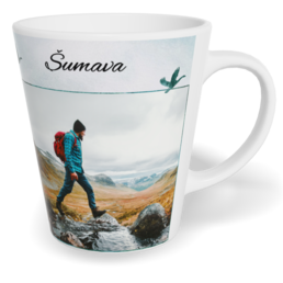 Fotohrnček latte malý - originálny darček - Hory