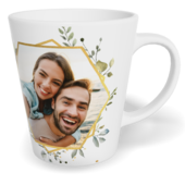 Hrnek Latte malý s vlastním potiskem - Hexagon