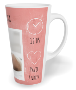 Hrnek latte velký s vlastním potiskem - Girl