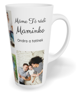 Hrnek latte velký s vlastním potiskem - Dlaždice