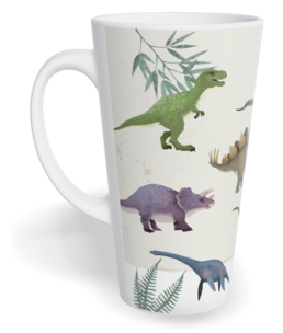 Fotohrnček latte veľký - originálny darček - Dinosaurus