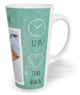 Hrnek latte velký s vlastním potiskem - Boy