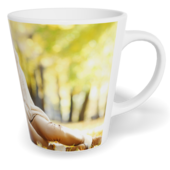 Hrnek Latte malý s vlastním potiskem - Bílý