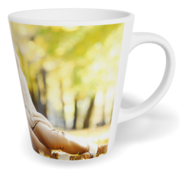 Fotohrnček latte malý - originálny darček - Bílý