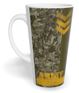 Fotohrnček latte veľký - originálny darček - Army