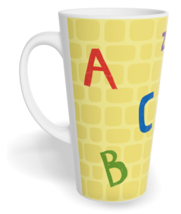 Fotohrnček latte veľký - originálny darček - Abeceda