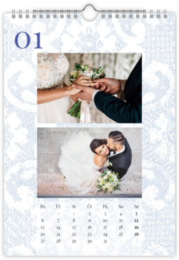 Fotokalendář nástěnný na výšku - Svatba