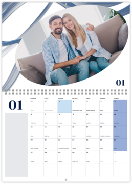 Nástěnný plánovací fotokalendář - Blue Elements