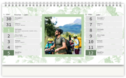 Stolní fotokalendář s vlastními jmény - Herbal
