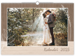 Fotokalendář exklusiv na šířku - Svatba dřevo