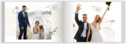 Fotokniha na šířku s pevnou vazbou a kvalitním papírem - Geometric wedding