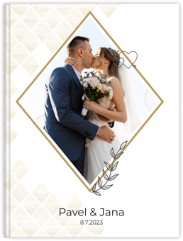 Fotokniha s pevnou vazbou – originální dárek! - Geometric wedding