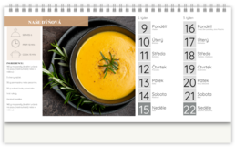 Stolní fotokalendář s vlastními jmény - Moderní kuchařka