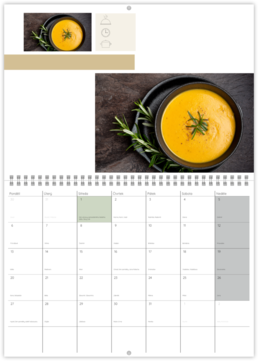 Nástěnný plánovací fotokalendář - Moderní kuchařka