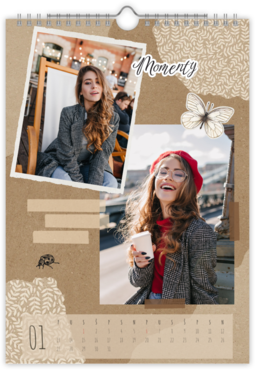 Fotokalendar nástenný mesačný na výšku z fotiek - Scrapbook