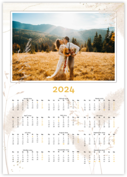 Roční fotokalendář jako plakát - Soft wedding