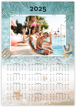 Roční fotokalendář jako plakát - Summer