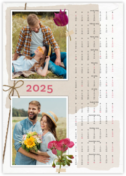 Roční fotokalendář jako plakát - Dry flowers